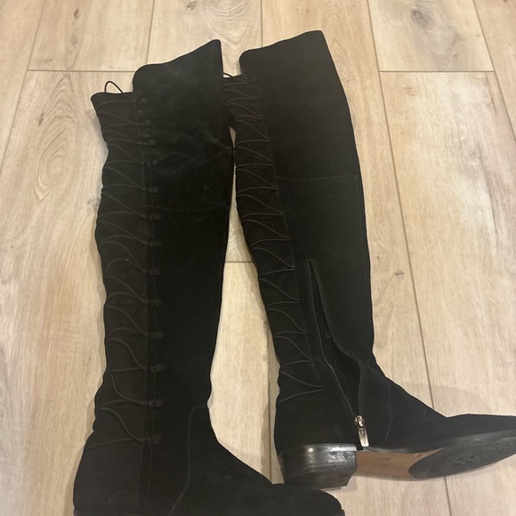 Vince Camuto Coatia Black Suede Over-the-Knee Boots - Picture 12 of 17